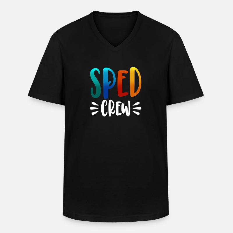 Sped Crew - Männer-T-Shirt mit V-Ausschnitt - Schwarz