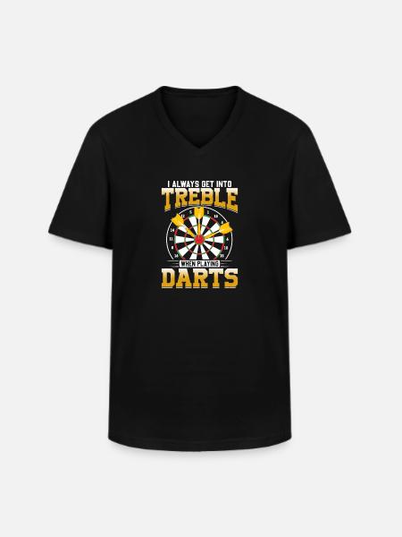 Diskant Dart Konkurrencedygtig Sports Dart Disc Thrower - Klassisk herre T-shirt med V-udskæring - sort