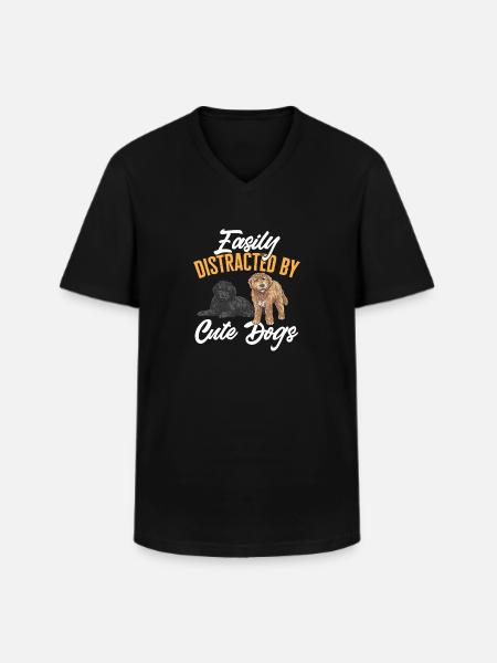 Goldendoodle Doodle Dog - Men's V-Neck T-Shirt - black