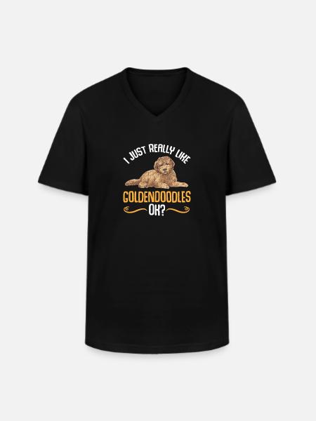 Goldendoodle Doodle Dog - Men's V-Neck T-Shirt - black