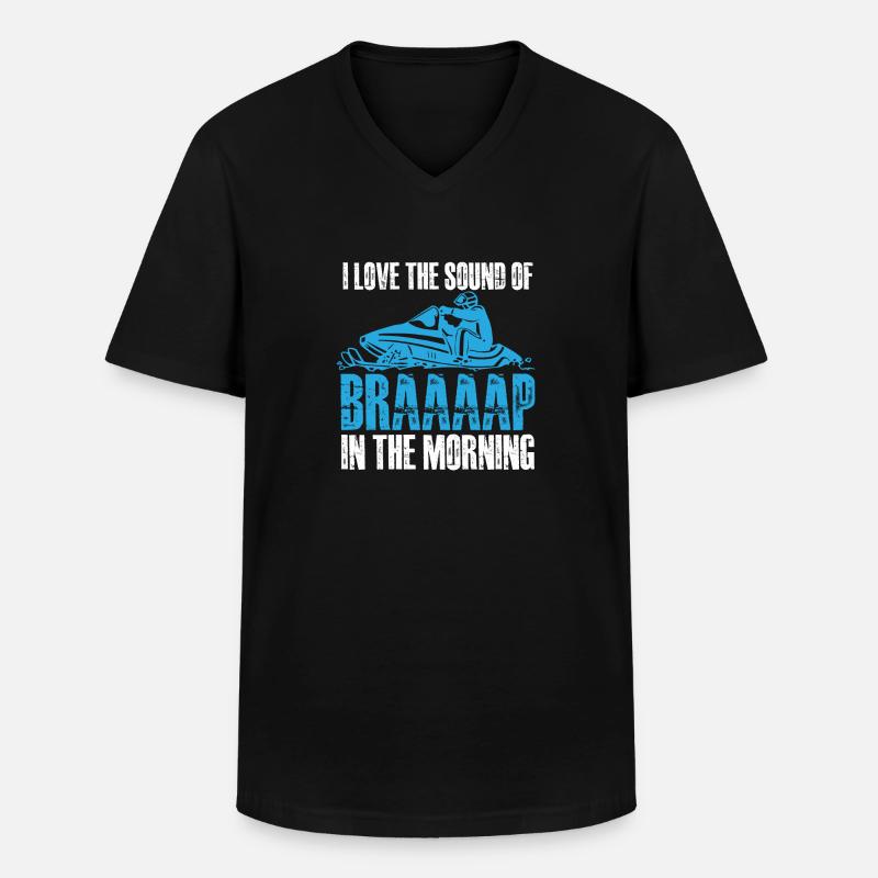 Expert Snowmobile Driver - Funny Snowmobiling - Männer-T-Shirt mit V-Ausschnitt - Schwarz