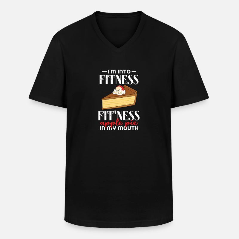 Apfelkuchen - Männer-T-Shirt mit V-Ausschnitt - Schwarz