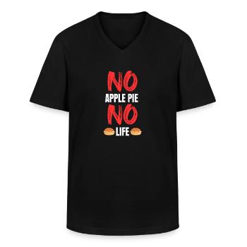 Apple pie - Men's V-Neck T-Shirt - black - Front - AI Model Male 178 dark (178cm)