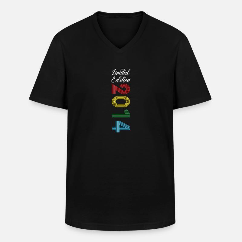 Limited Edition 2014 - Männer-T-Shirt mit V-Ausschnitt - Schwarz