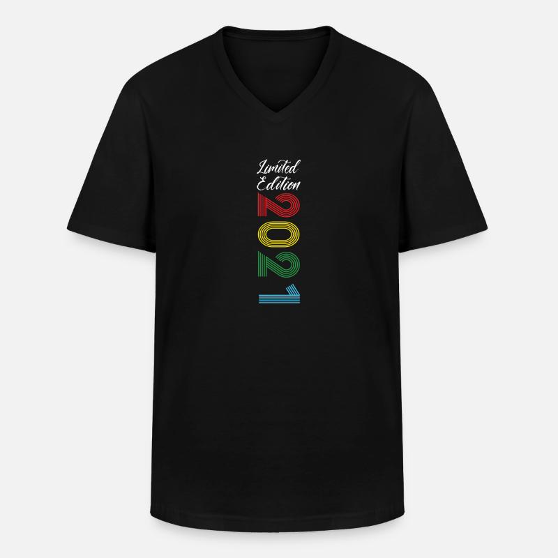 Limited Edition 2021 - Männer-T-Shirt mit V-Ausschnitt - Schwarz