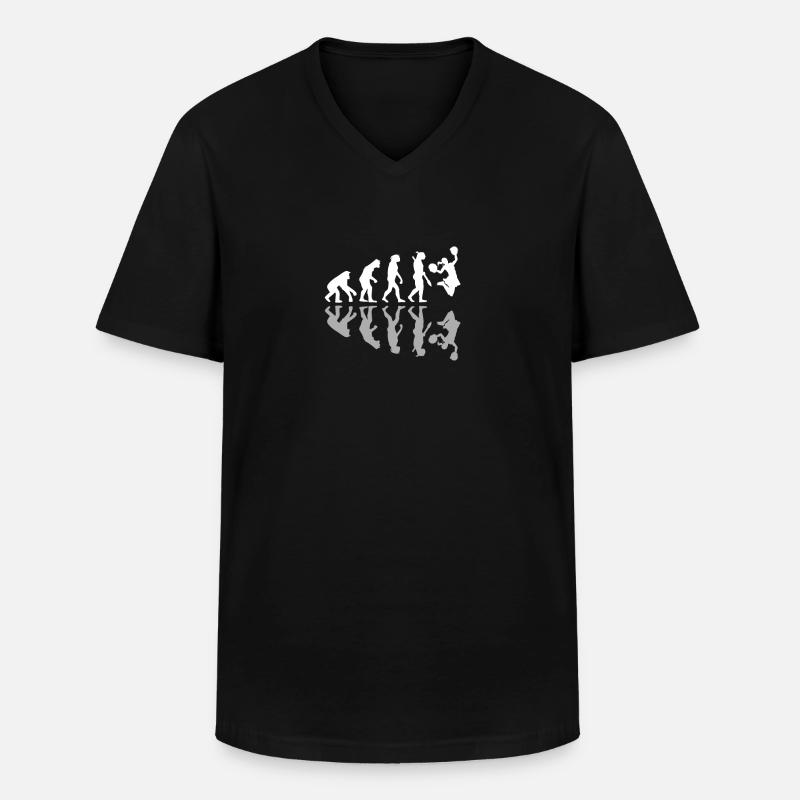 Human Evolution Cheerleading Cheer Cheerleader - Männer-T-Shirt mit V-Ausschnitt - Schwarz