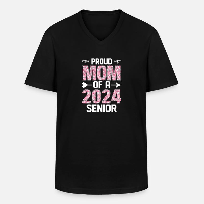 Lustige Stolze Mutter Eines Abschlussgeschenks - Männer-T-Shirt mit V-Ausschnitt - Schwarz