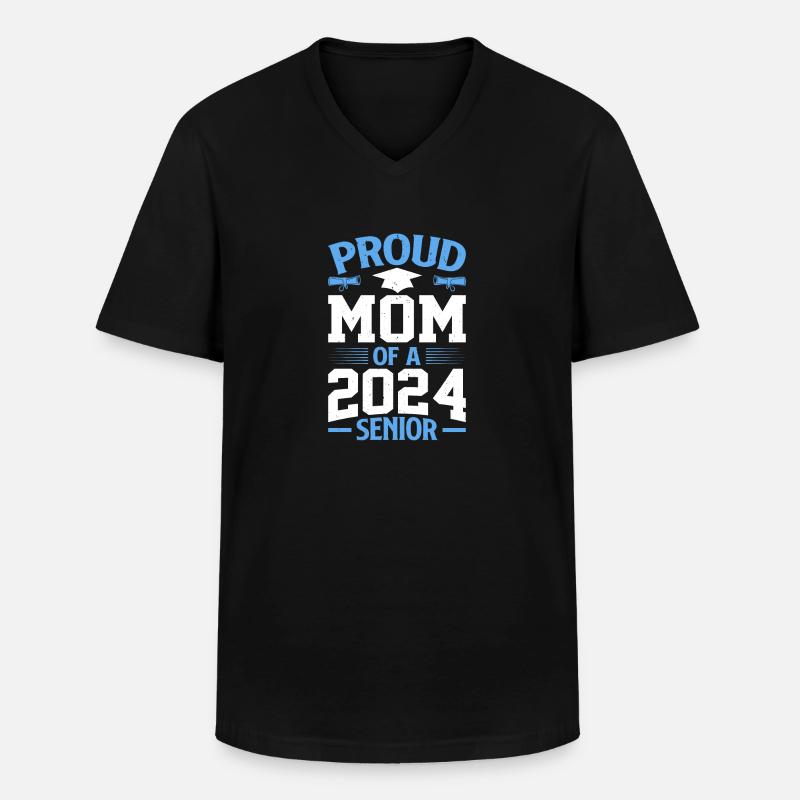 Lustige Stolze Mutter Eines Abschlussgeschenks - Männer-T-Shirt mit V-Ausschnitt - Schwarz