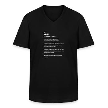 Inge Substantiv Namensbedeutung Herkunft - Männer-T-Shirt mit V-Ausschnitt - Schwarz - Vorne - AI Model Male 178 dark (178cm)