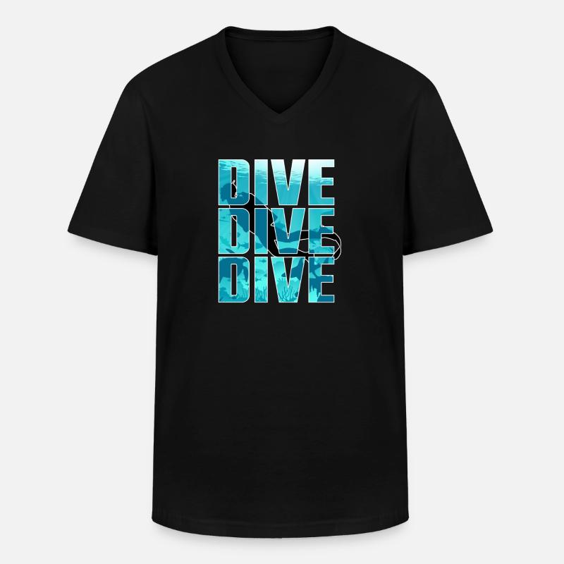 Dive Dive Dive - Men's V-Neck T-Shirt - black
