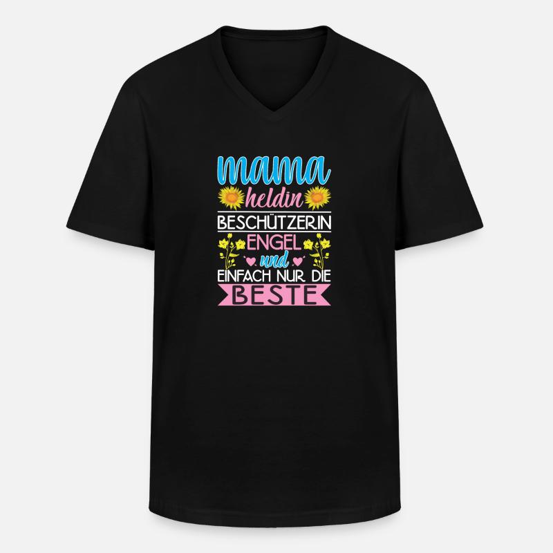 Mama Heldin Beschützerin Engel Die Beste Mutter - Männer-T-Shirt mit V-Ausschnitt - Schwarz