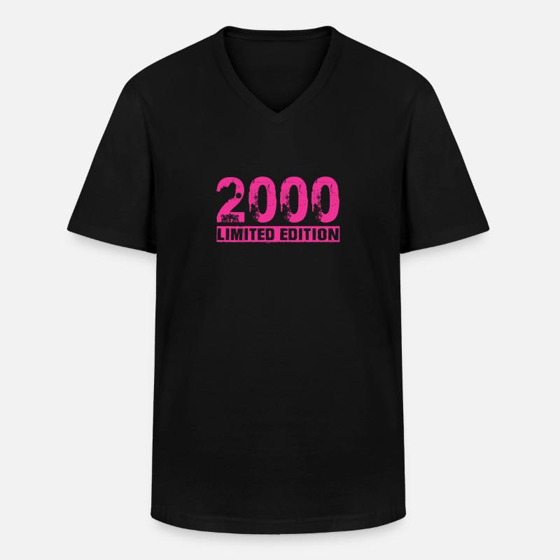 Limited Edition 2000 - Männer-T-Shirt mit V-Ausschnitt - Schwarz