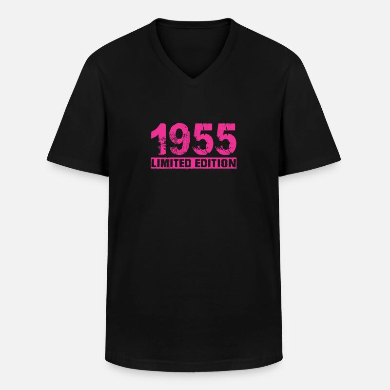 Limited Edition 1955 - Männer-T-Shirt mit V-Ausschnitt - Schwarz