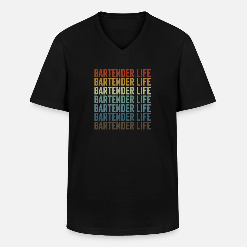 Bartend Life Bartending Bartending - T-shirt col V Homme - noir
