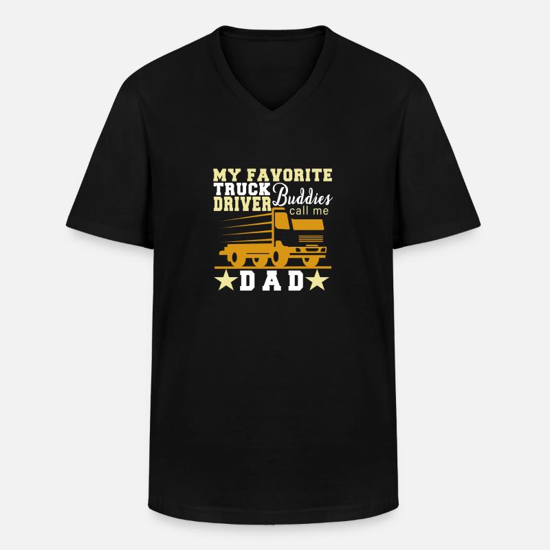 Lastwagenfahrer Spruch & Trucker - Männer-T-Shirt mit V-Ausschnitt - Schwarz