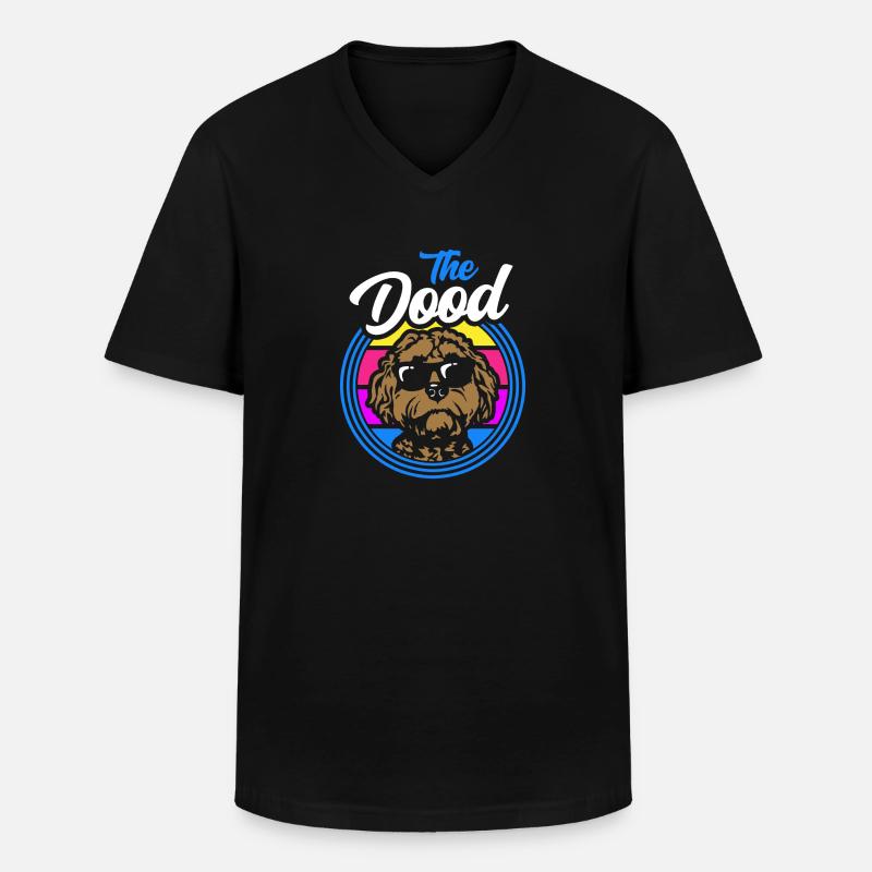 Der Dood Doodle Labradoodle Goldendoodle - Männer-T-Shirt mit V-Ausschnitt - Schwarz