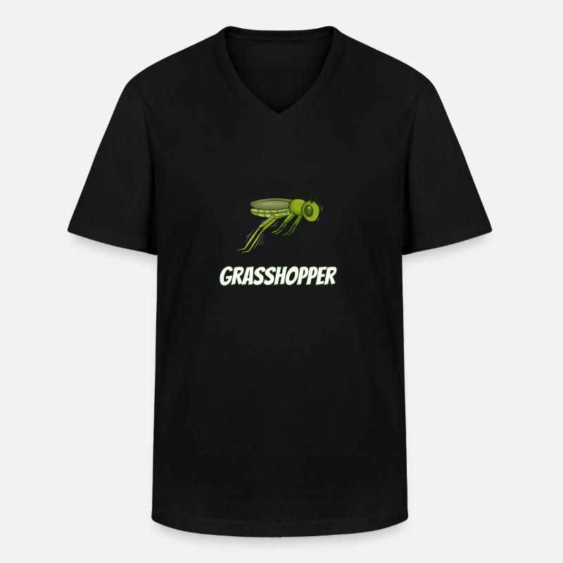 Grashüpfer - Männer-T-Shirt mit V-Ausschnitt - Schwarz