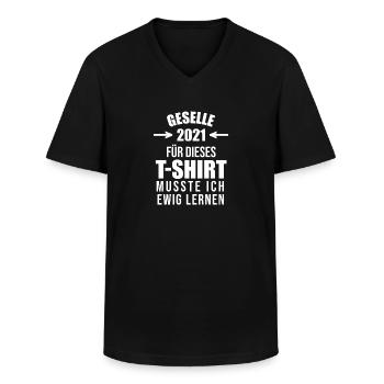 Ausbildung Bestanden Geselle Gesellenprüfung - Männer-T-Shirt mit V-Ausschnitt - Schwarz - Vorne - AI Model Male 178 dark (178cm)