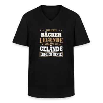 Ruhestand Bäcker Perfekt Für Bäcker In Rente - Männer-T-Shirt mit V-Ausschnitt - Schwarz - Vorne - AI Model Male 178 dark (178cm)