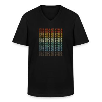 Es ist eine Bratsche, keine Geige Geigenspieler In - Männer-T-Shirt mit V-Ausschnitt - Schwarz - Vorne - AI Model Male 178 dark (178cm)