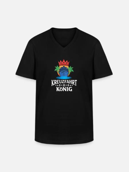 Kreuzfahrt - Männer-T-Shirt mit V-Ausschnitt - Schwarz