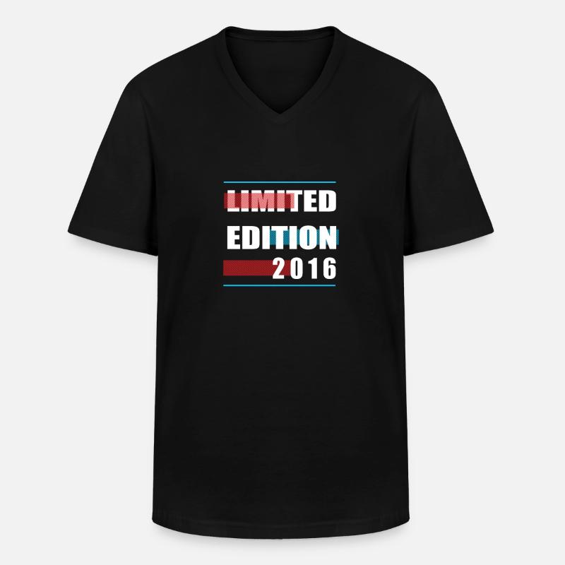 Limited Edition 2016 - Männer-T-Shirt mit V-Ausschnitt - Schwarz