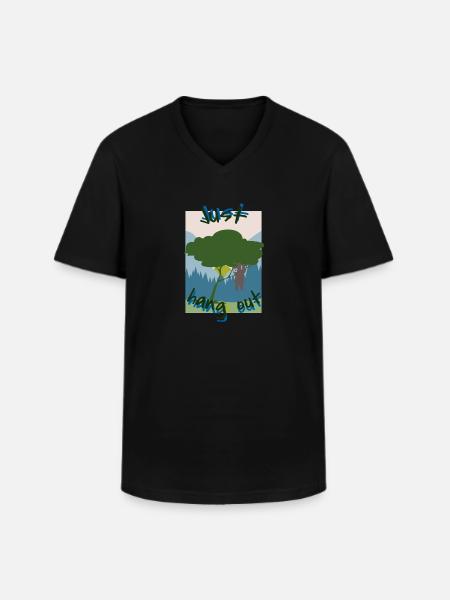 Juste traîner - T-shirt col V Homme - noir