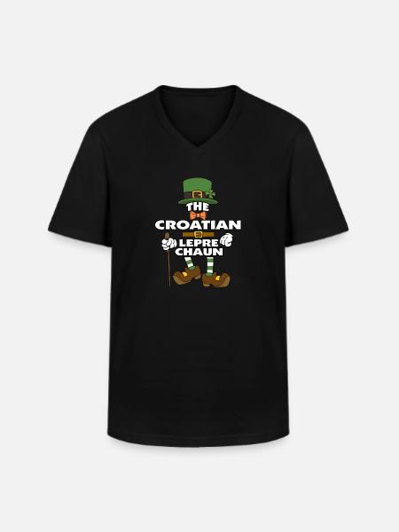 Le lutin croate Saint-Patrick - T-shirt col V Homme - noir
