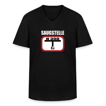 Lustiges Feuerwehr Hydrant - Männer-T-Shirt mit V-Ausschnitt - Schwarz - Vorne - AI Model Male 178 dark (178cm)