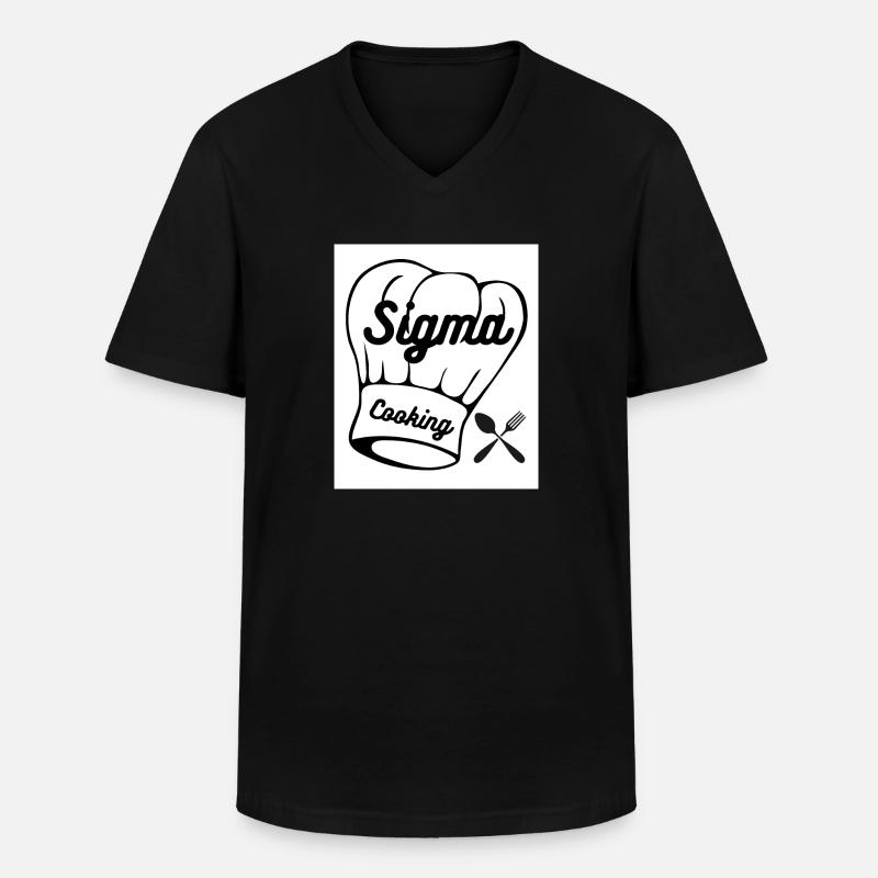 Sigma-Design - Männer-T-Shirt mit V-Ausschnitt - Schwarz
