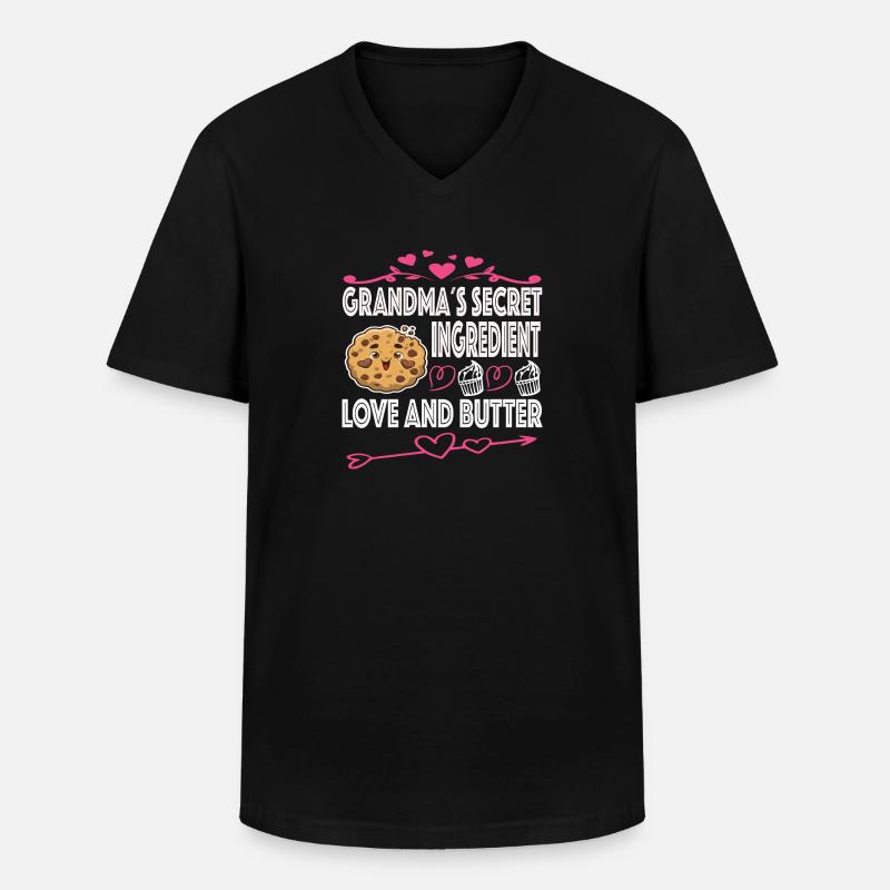 Oma Omi Großmutter Geschenkidee - Männer-T-Shirt mit V-Ausschnitt - Schwarz