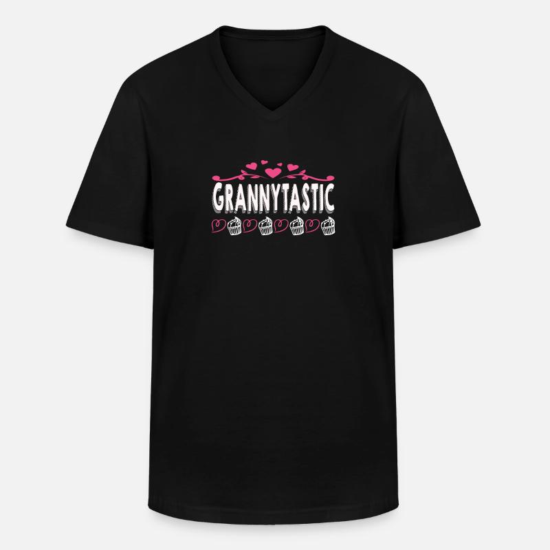 Oma Omi Großmutter Geschenkidee - Männer-T-Shirt mit V-Ausschnitt - Schwarz