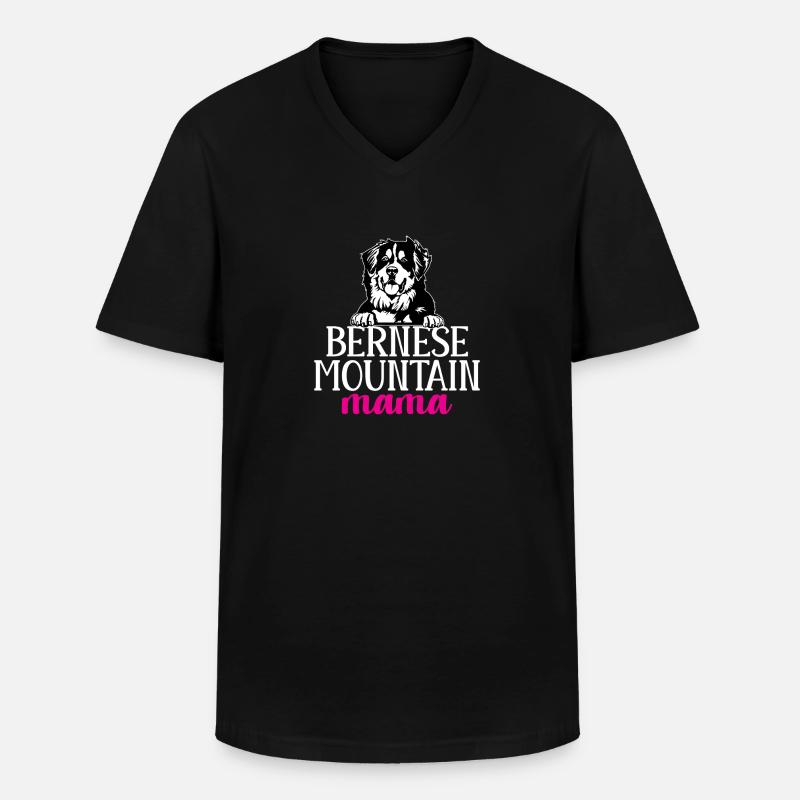 Berner Sennenhund - Männer-T-Shirt mit V-Ausschnitt - Schwarz