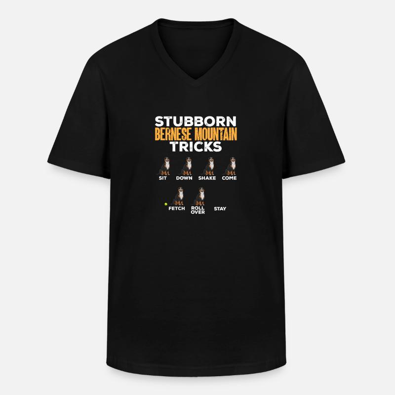 Berner Sennenhund - Männer-T-Shirt mit V-Ausschnitt - Schwarz