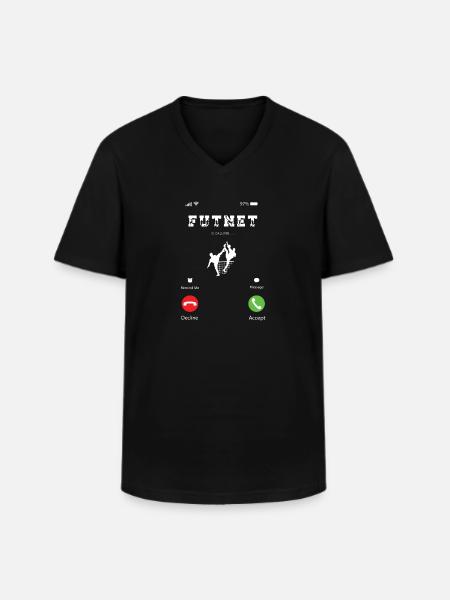 Futnet kalder - gaver til futnet-elskere - Klassisk herre T-shirt med V-udskæring - sort