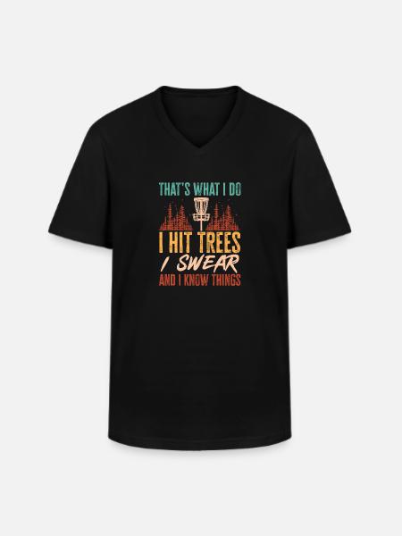 Discgolf Disc Golf Frisbee - Men's V-Neck T-Shirt - black