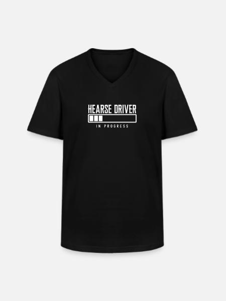Hearse driver in progress - Men's V-Neck T-Shirt - black
