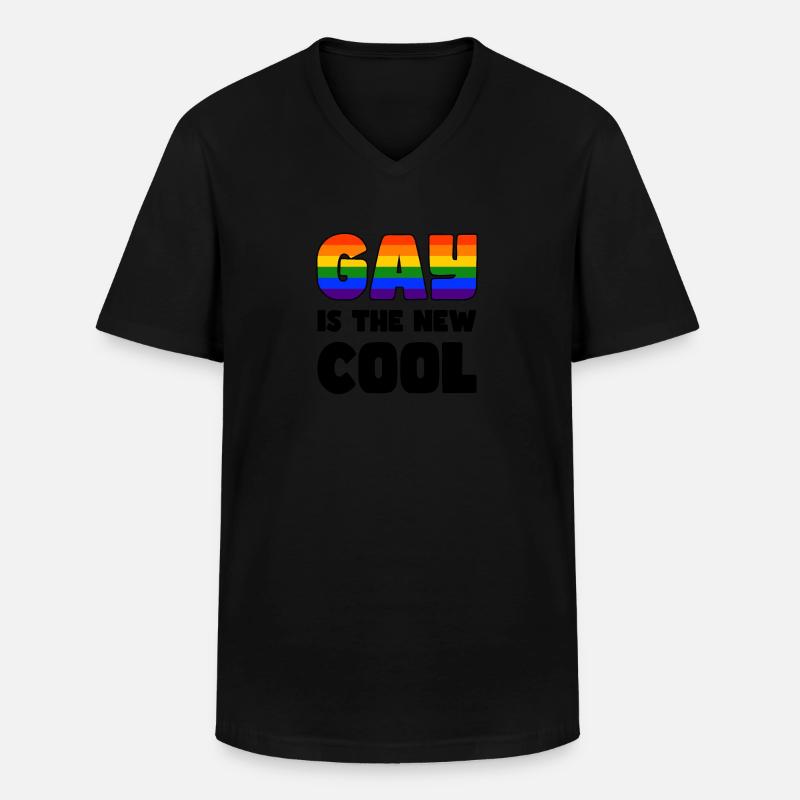 Pride LGBTQ. Aussage - Männer-T-Shirt mit V-Ausschnitt - Schwarz