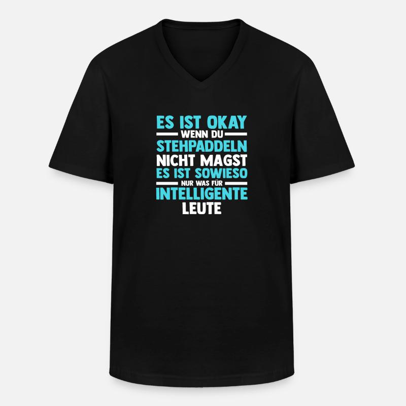 Stand Up Paddeling - Männer-T-Shirt mit V-Ausschnitt - Schwarz