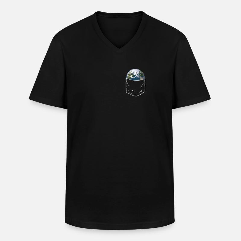 Erde - Männer-T-Shirt mit V-Ausschnitt - Schwarz