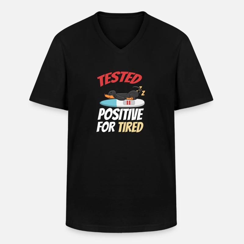 Schlafen Süß Geschenk - Männer-T-Shirt mit V-Ausschnitt - Schwarz