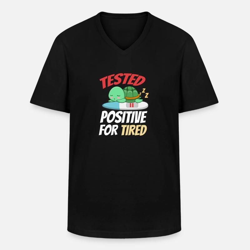 Cadeau doux pour dormir - T-shirt col V Homme - noir