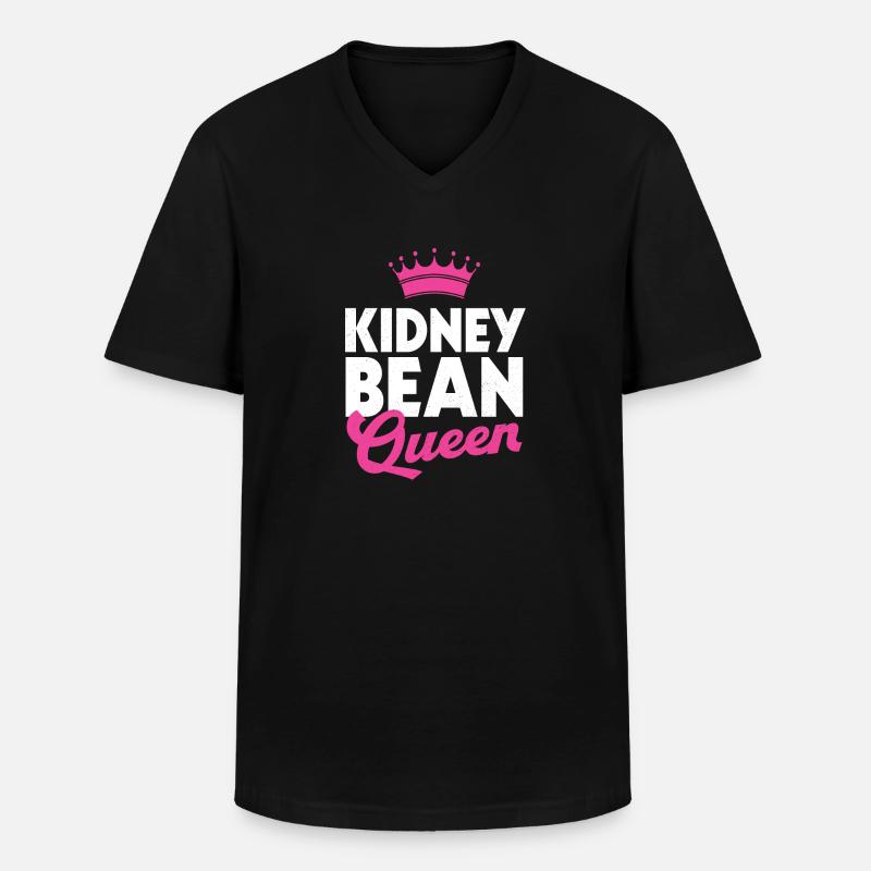 Kidney Bohnen - Männer-T-Shirt mit V-Ausschnitt - Schwarz