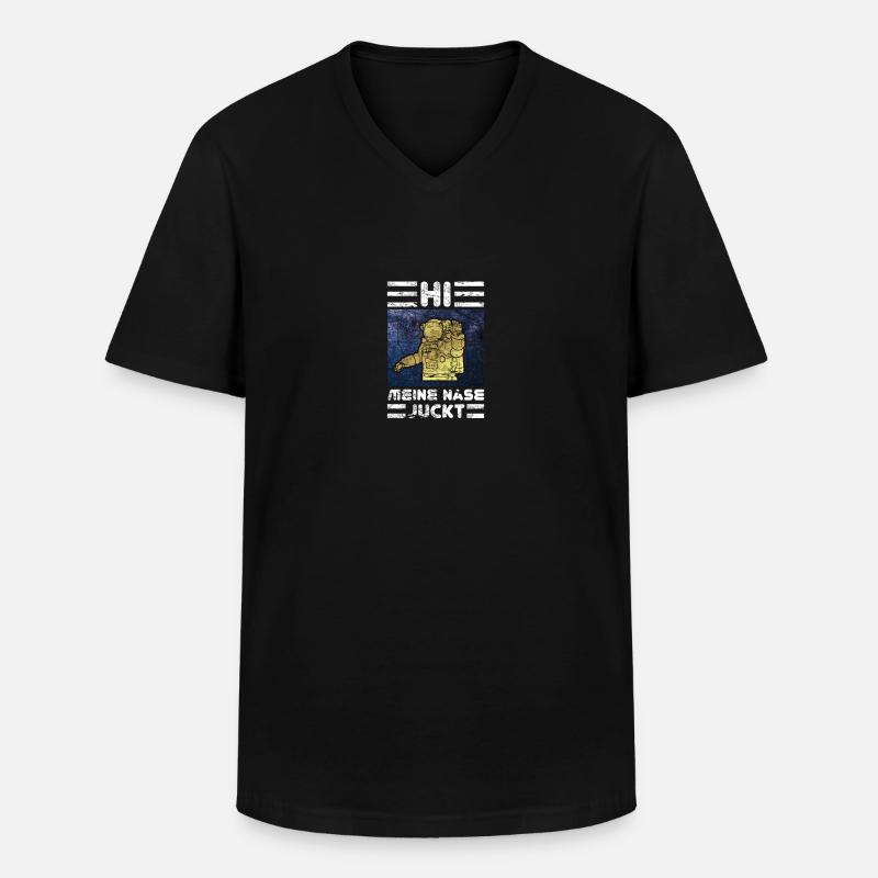 Astronaut und Cosmonaut Raumfahrer - Männer-T-Shirt mit V-Ausschnitt - Schwarz