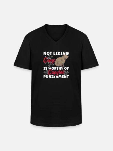 Capybara rodent - Men's V-Neck T-Shirt - black