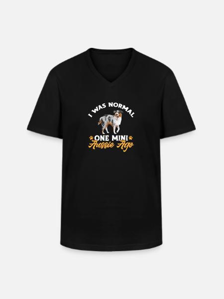 Miniature Australian Shepherd - Men's V-Neck T-Shirt - black