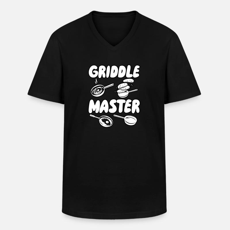 Griddle-Meister - Männer-T-Shirt mit V-Ausschnitt - Schwarz