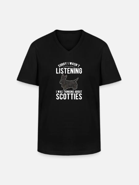 Scottish Terrier Scottie Dog - Men's V-Neck T-Shirt - black