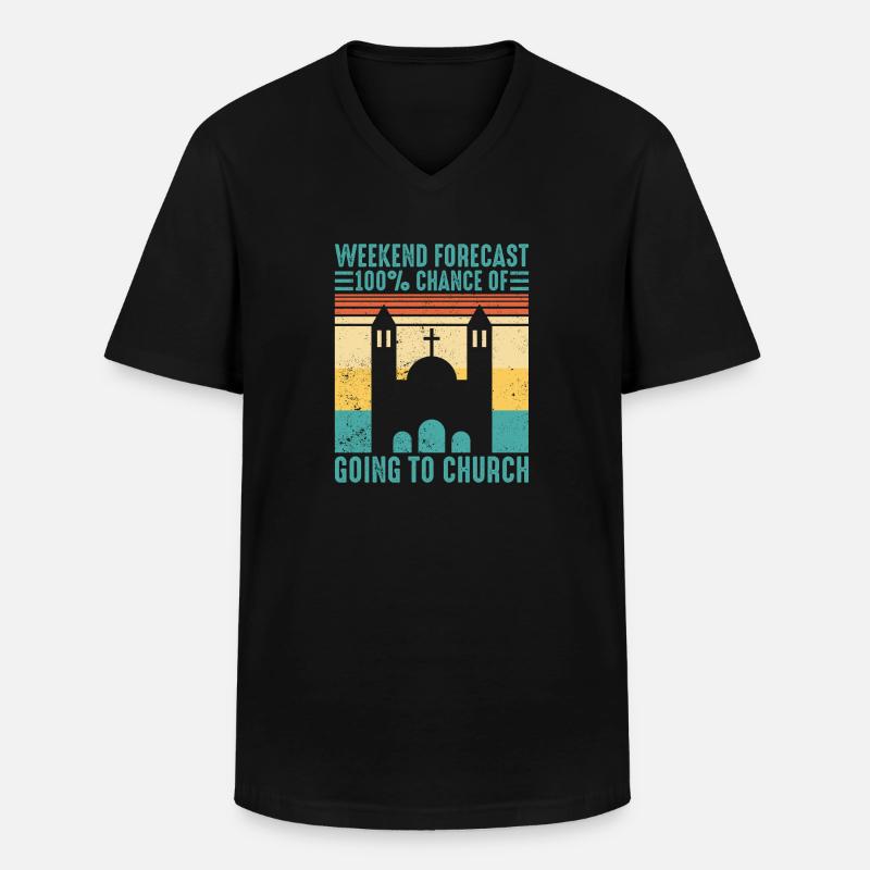 Lustiger Mormone - Männer-T-Shirt mit V-Ausschnitt - Schwarz