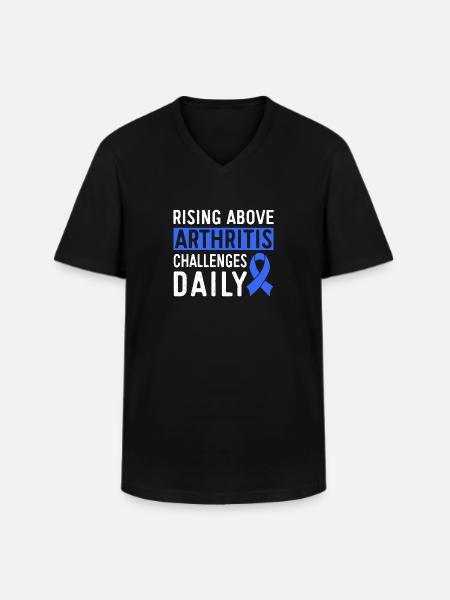 Overcoming the challenges of arthritis - Men's V-Neck T-Shirt - black